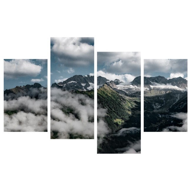 Többrészes vászonkép - Felhők között