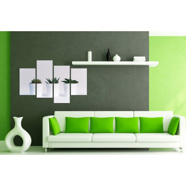 Többrészes vászonkép - Cserepes növények