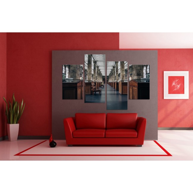 Többrészes vászonkép - A múzeumban