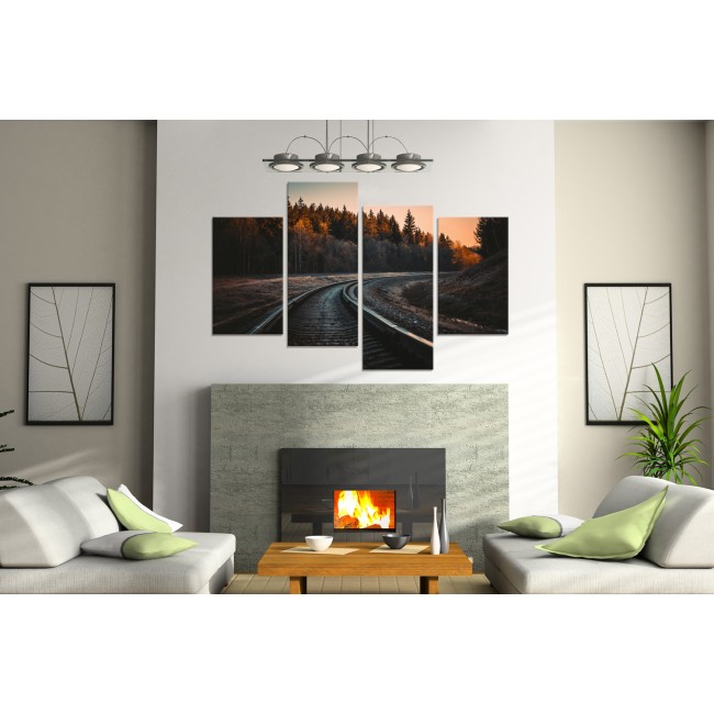 Többrészes vászonkép - Vonatsín