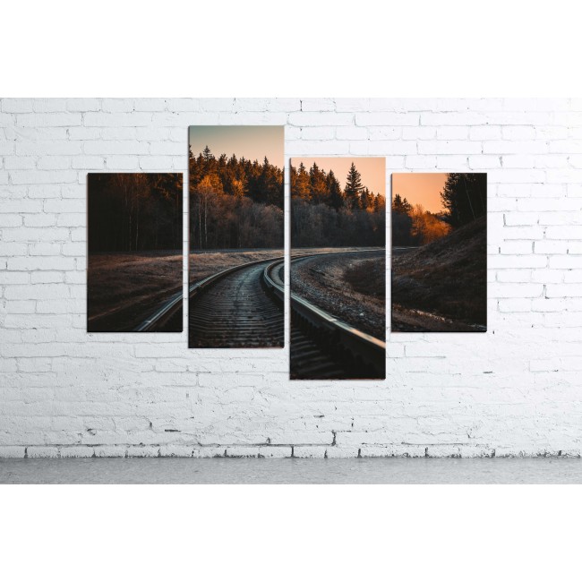 Többrészes vászonkép - Vonatsín