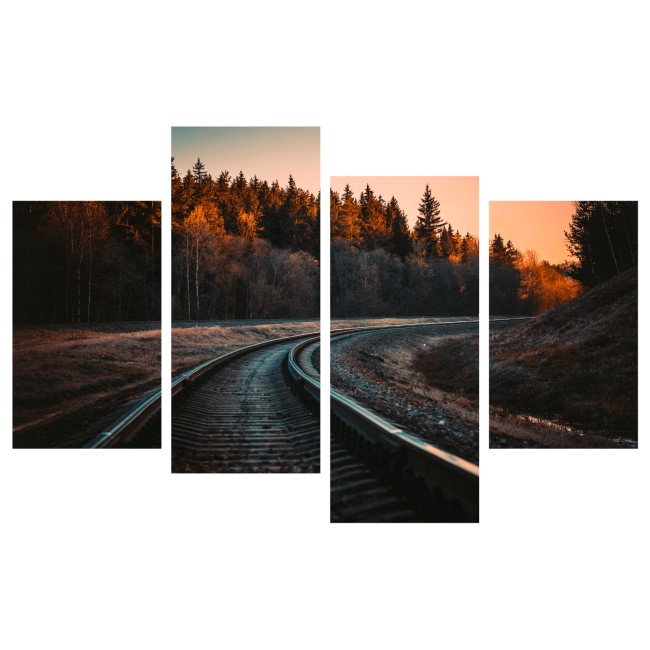 Többrészes vászonkép - Vonatsín