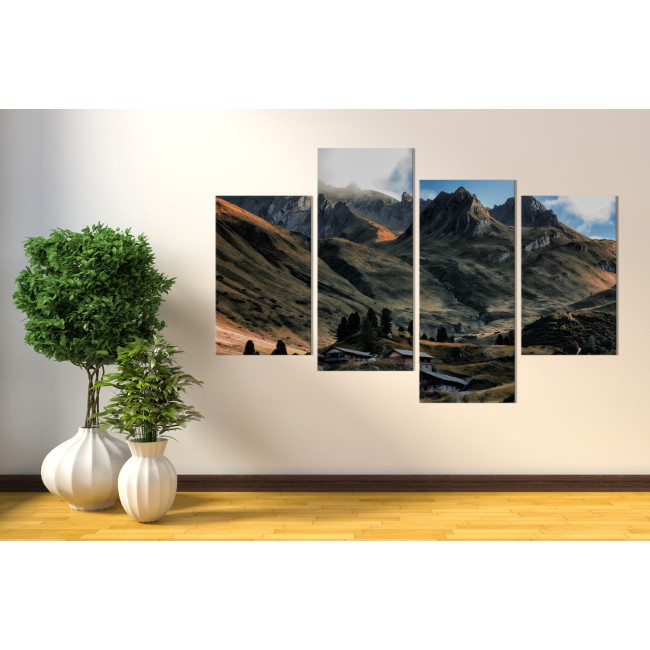 Többrészes vászonkép - Hegyek - völgyek