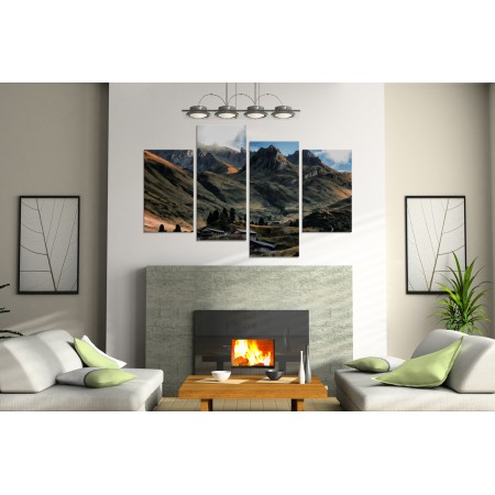 Többrészes vászonkép - Hegyek - völgyek