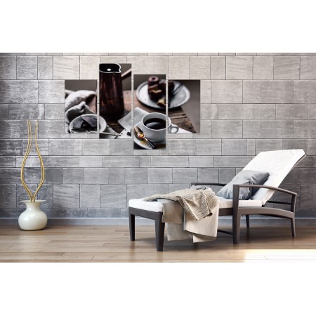 Többrészes vászonkép - Reggeli fekete kávé