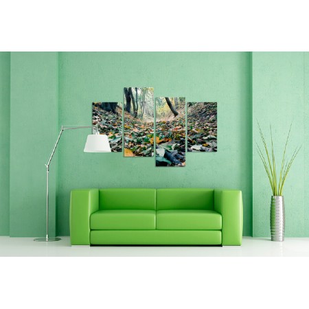 Többrészes vászonkép - Levél szőnyeg