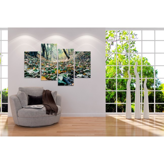 Többrészes vászonkép - Levél szőnyeg