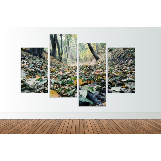 Többrészes vászonkép - Levél szőnyeg