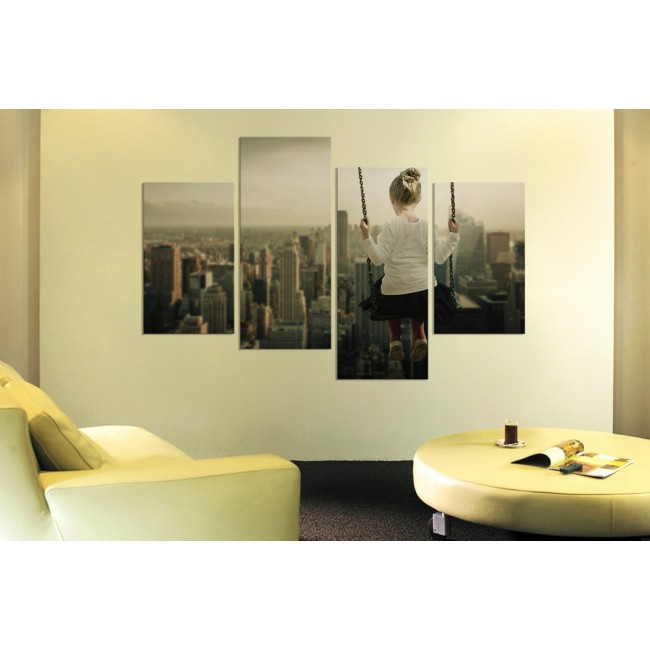 Többrészes vászonkép - A város fölött