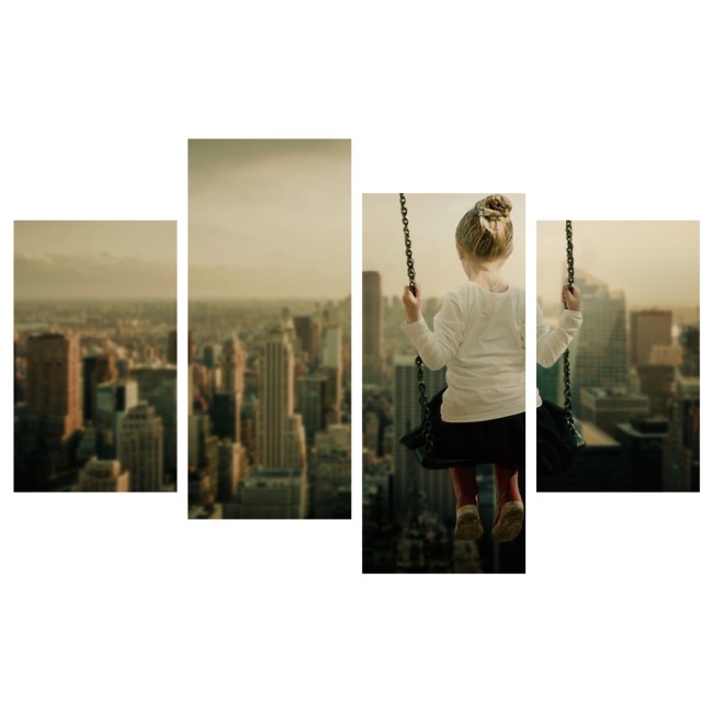 Többrészes vászonkép - A város fölött