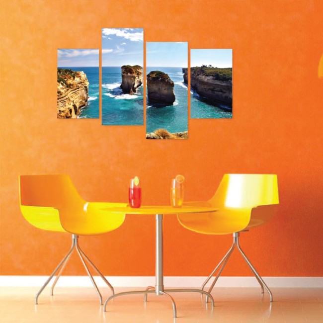 Többrészes vászonkép - Tengeri sziklák