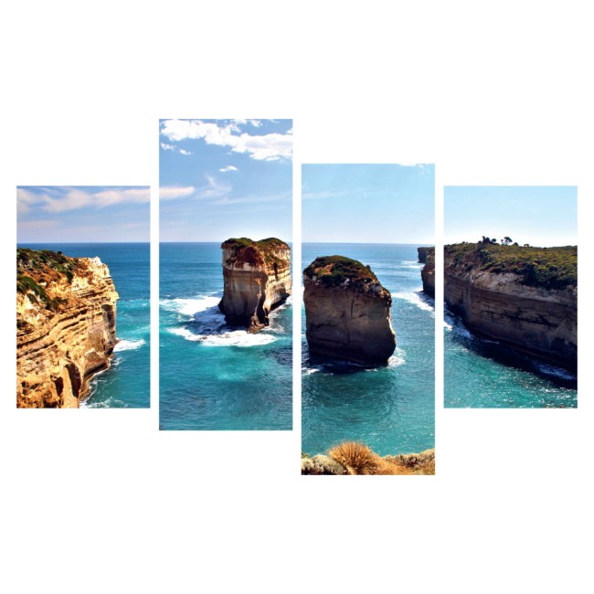 Többrészes vászonkép - Tengeri sziklák