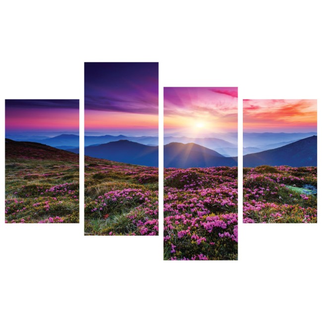 Többrészes vászonkép - Virágos napkelte