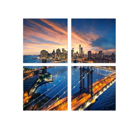 Többrészes vászonkép - Naplemente New Yorkban