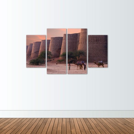 Többrészes vászonkép - Sivatagi erőd