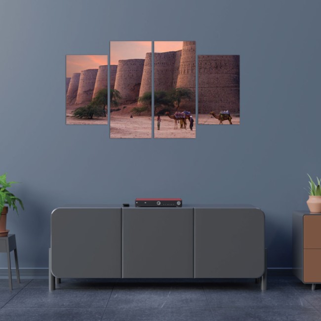 Többrészes vászonkép - Sivatagi erőd