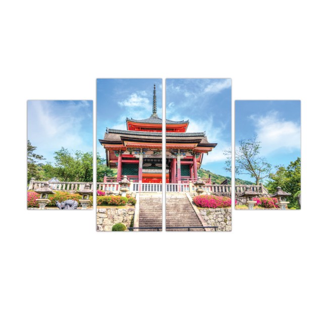 Többrészes vászonkép - Japán templom