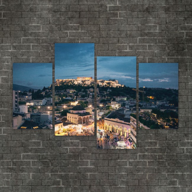 Többrészes vászonkép - Akropolisz fényei