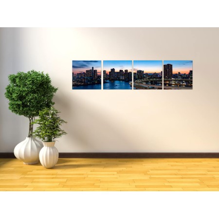 Többrészes vászonkép - Naplemente a körúton