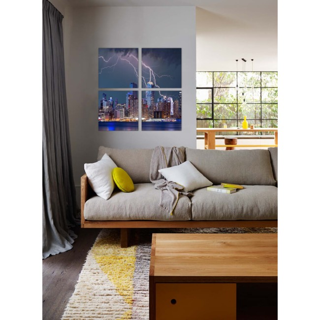 Többrészes vászonkép - Villámló éjszaka