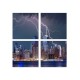 Többrészes vászonkép - Villámló éjszaka