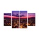 Többrészes vászonkép - Lila felhők a város felett