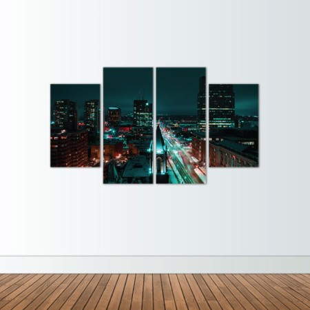 Többrészes vászonkép - A város fényei