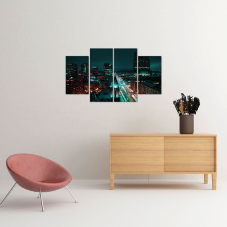 Többrészes vászonkép - A város fényei