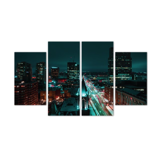 Többrészes vászonkép - A város fényei