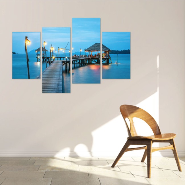 Többrészes vászonkép - Bungalow