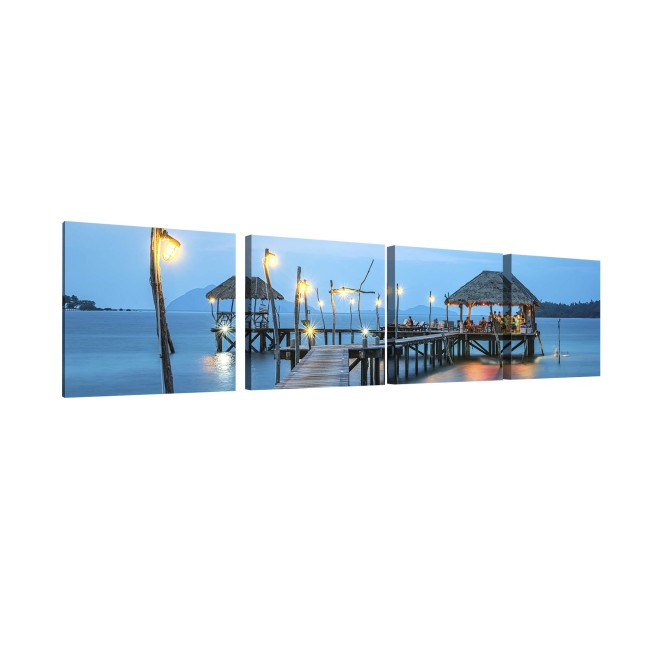 Többrészes vászonkép - Bungalow