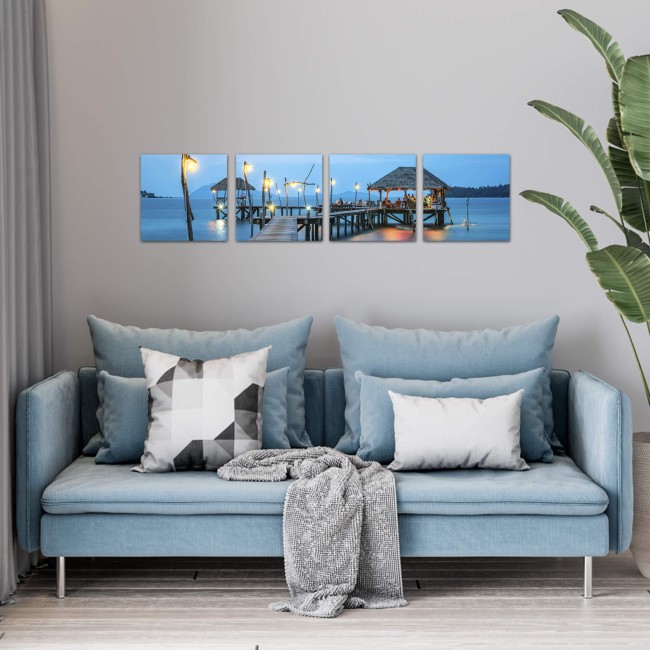 Többrészes vászonkép - Bungalow