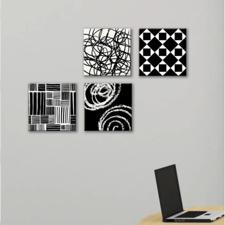 Többrészes vászonkép -  Fekete és fehér