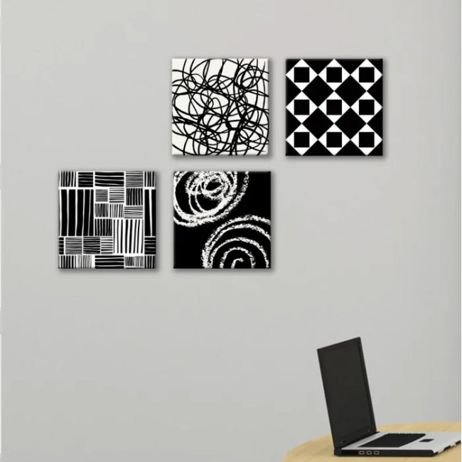 Többrészes vászonkép -  Fekete és fehér