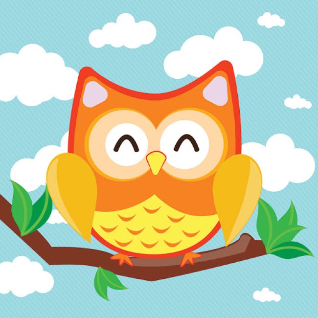 Többrészes vászonkép - Tüneményes baglyocskák