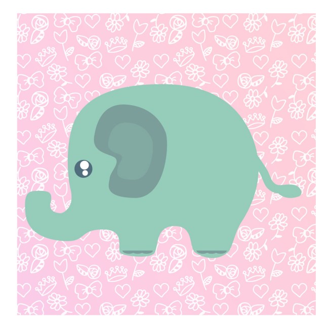 Többrészes vászonkép - Aranyos állatok kislányoknak