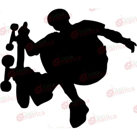 Gördeszkás fiú - Falmatrica / Faltetoválás