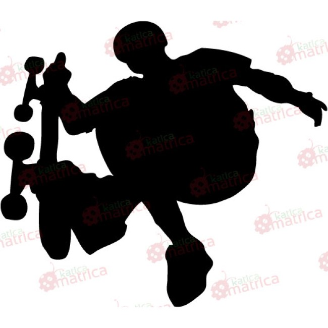 Gördeszkás fiú - Falmatrica / Faltetoválás