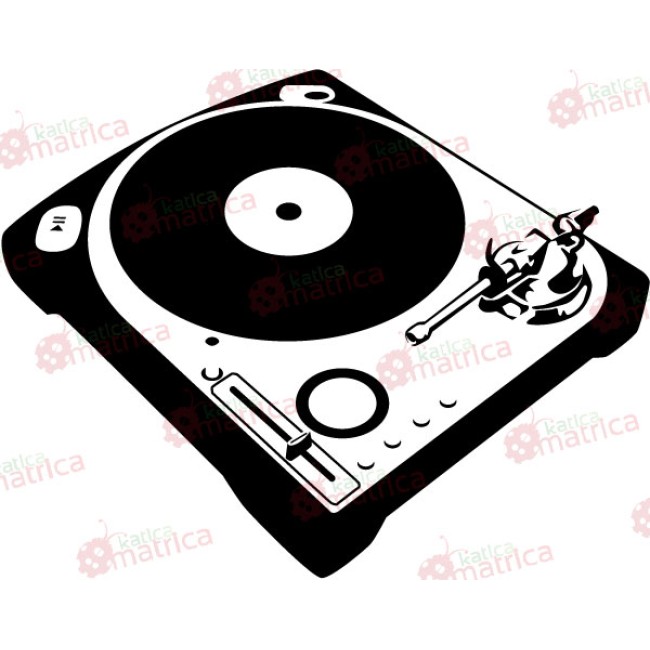 Lemezjátszó - Falmatrica / Faltetoválás