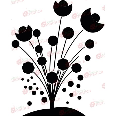 Tulipán csokor - Falmatrica / Faltetoválás