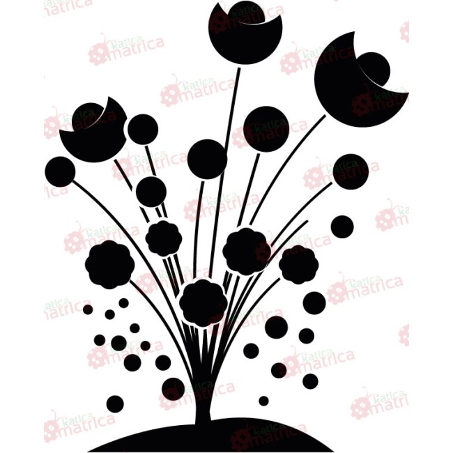 Tulipán csokor - Falmatrica / Faltetoválás