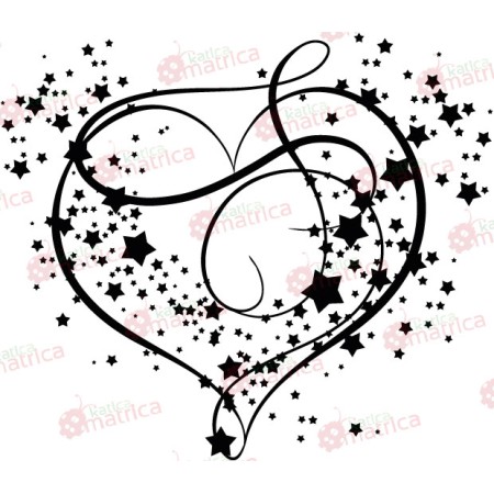 Funky szív - Falmatrica / Faltetoválás