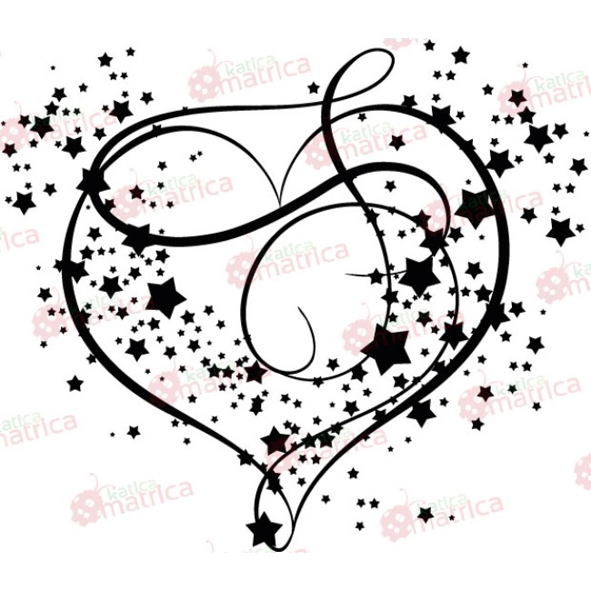 Funky szív - Falmatrica / Faltetoválás