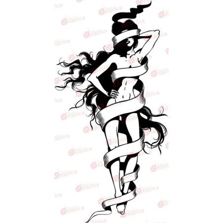 Meztelen nő - Falmatrica / Faltetoválás