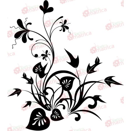 Szerteágazó növénydekoráció - Falmatrica / Faltetoválás