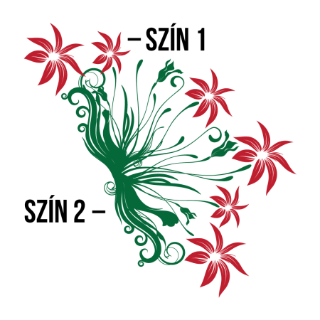 Virágminta - MultiColor - Falmatrica / Faltetoválás