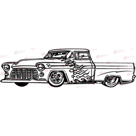 Régi kocsi felturbózva - Falmatrica / Faltetoválás