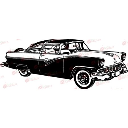 Klasszikus amerikai autó - Falmatrica / Faltetoválás