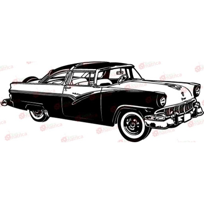 Klasszikus amerikai autó - Falmatrica / Faltetoválás