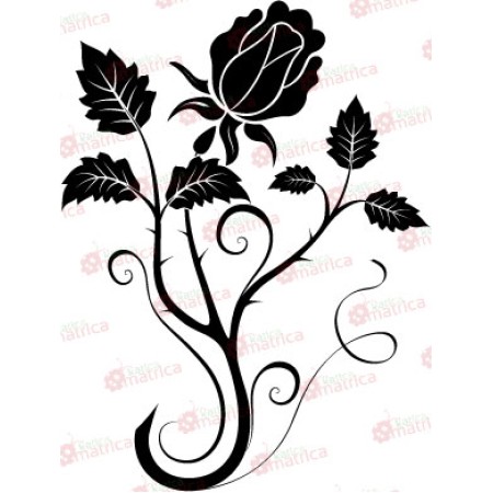 Rózsás motívum - Falmatrica / Faltetoválás